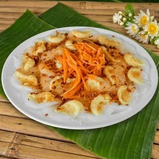 Steamed Rice Cake with Dried Minced Shrimp (Bánh Bèo Tôm Cháy)